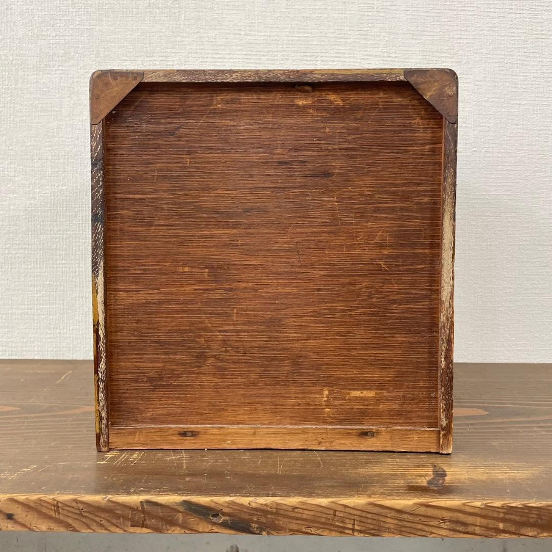 ヴィンテージ 小引き出し 4杯 ネームプレート付 抽斗 収納箱 昭和 レトロ