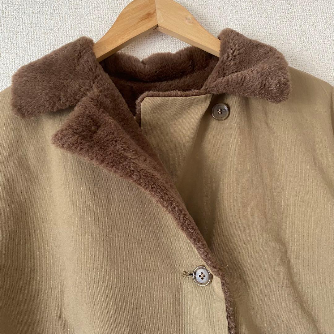 mizuiroind ミズイロインド バックボアコート ベージュ