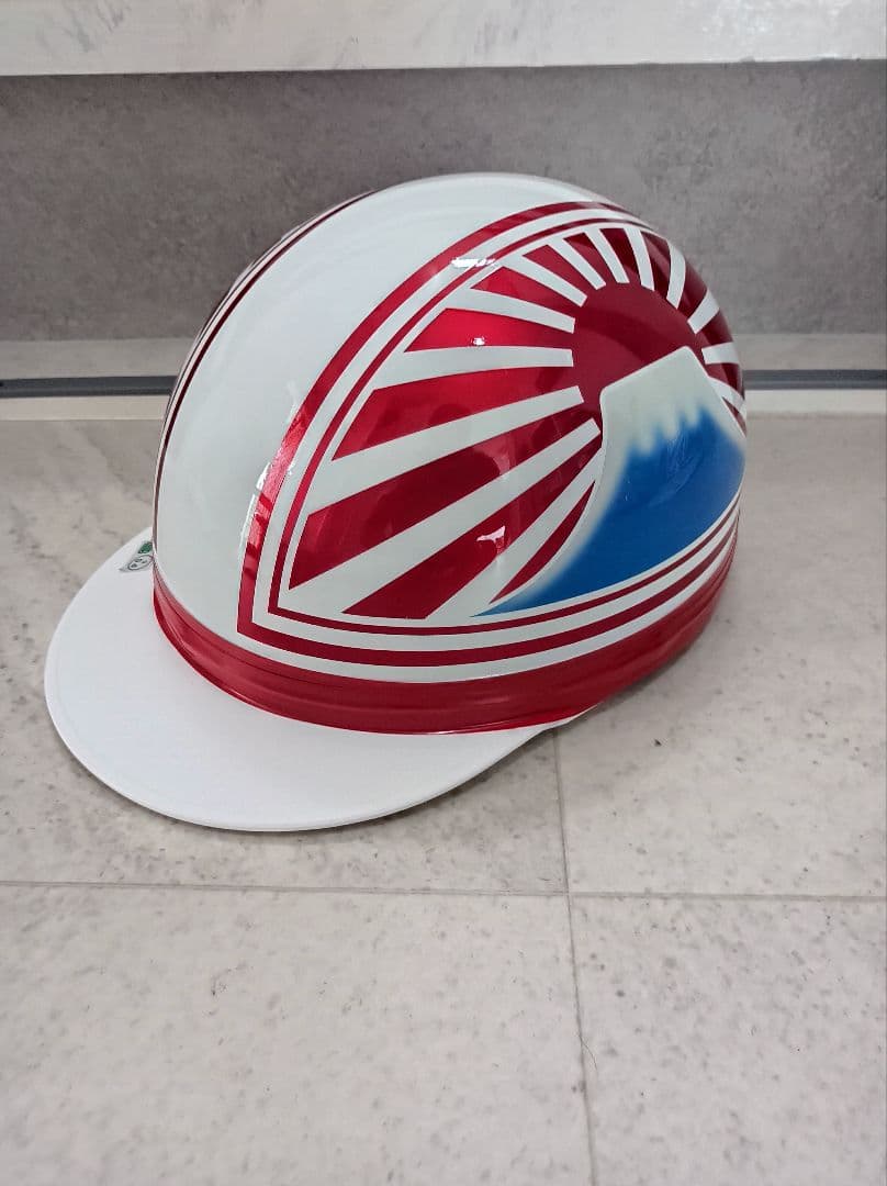 カスタムコルク半　白✘Candyレッド富士日章　富士青