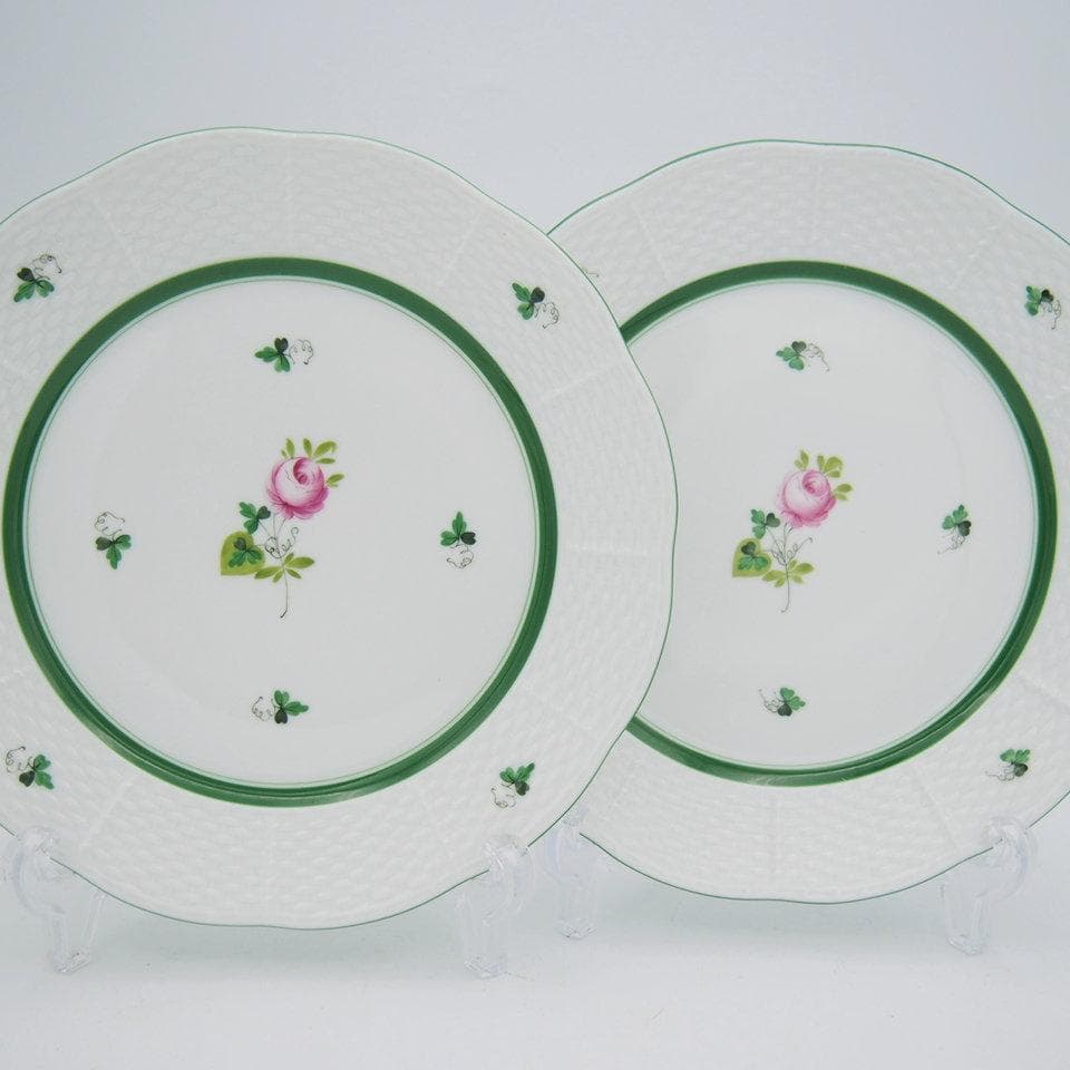 ヘレンド ウィーンの薔薇 521/VRH 23cm ランチプレート ペア #3