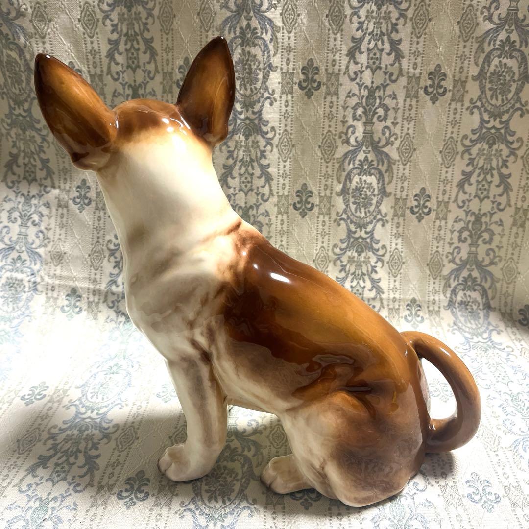 チワワ 陶器製 フィギュア（置物） 犬のオブジェ ヨーロピアン 雑貨 ★美品