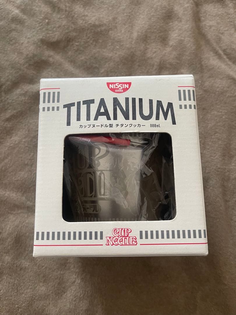 【新品・未使用】スノーピーク　カップヌードル チタン クッカー赤