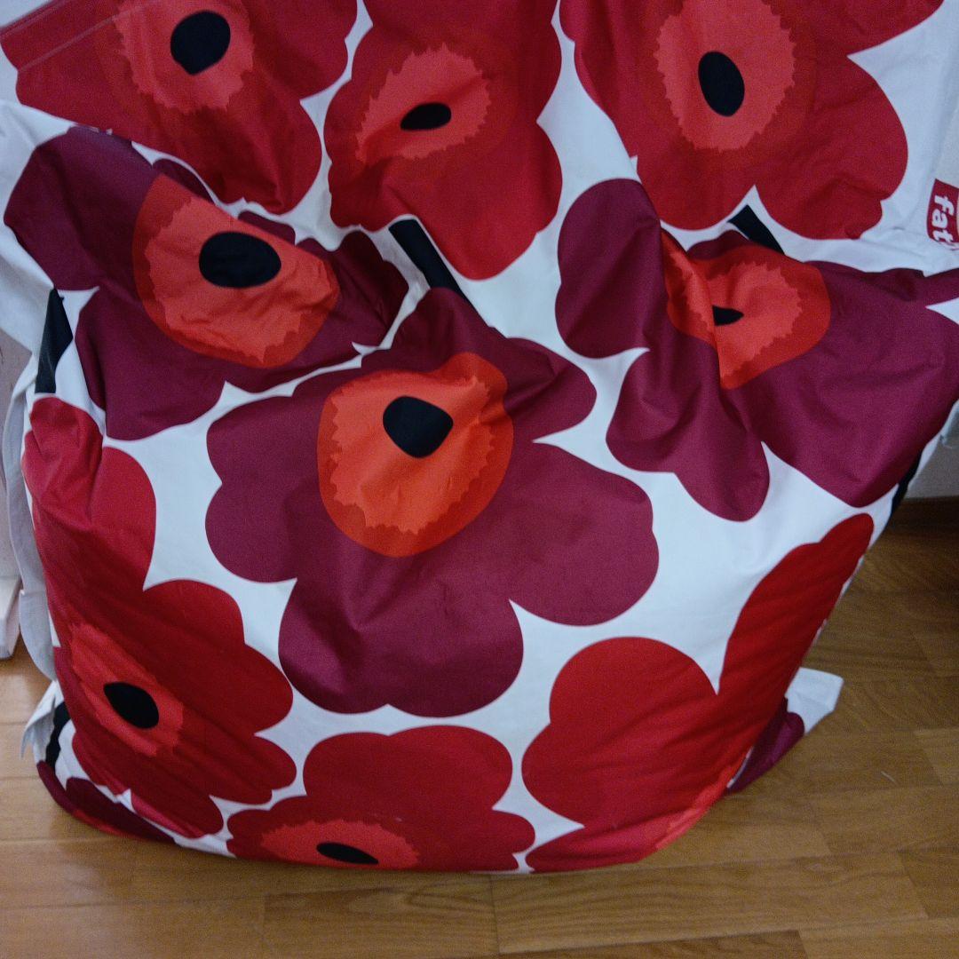 マリメッコ×FATBOY　ビーズ　ビッグクッション　レッド　ソファー