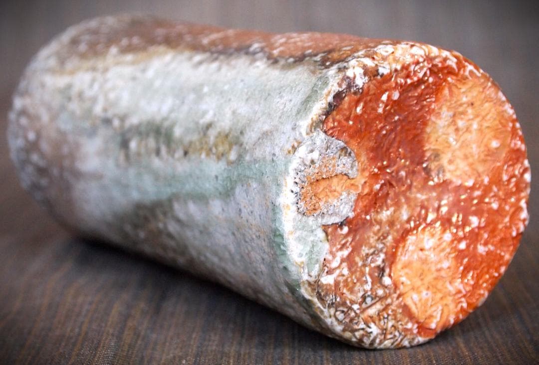 人気作家★デレックラーセン★窯変麦酒器★穴窯