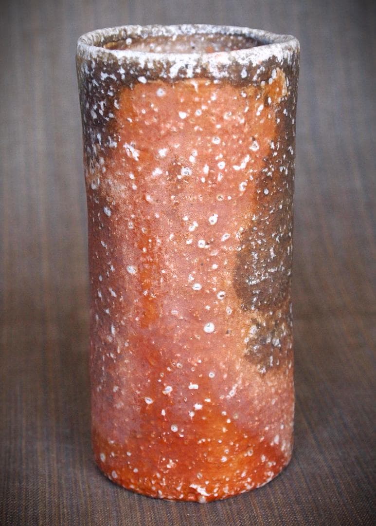 人気作家★デレックラーセン★窯変麦酒器★穴窯