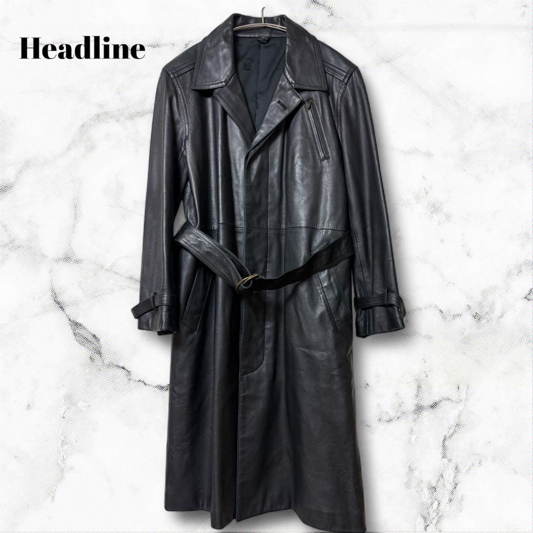 Parlina 羊革 レザー トレンチコート M 黒 日本製 ヴィンテージ