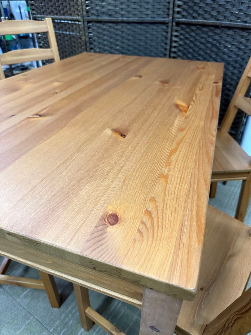 【洗浄消毒作業済】IKEA JOKKMOKK ヨックモック　テーブル＆チェア4脚