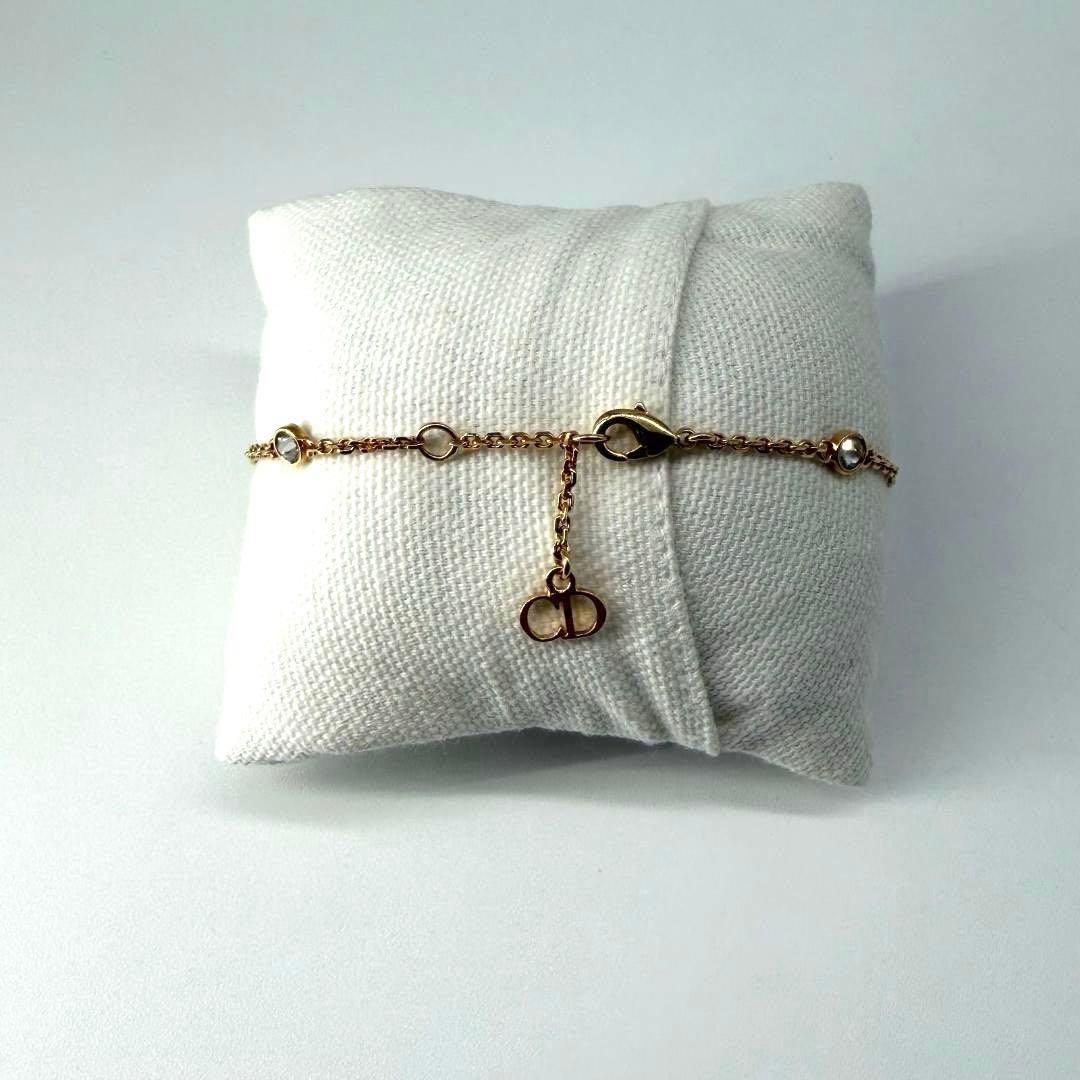 15567✨Christian Dior CDロゴ ラインストーン ブレスレット