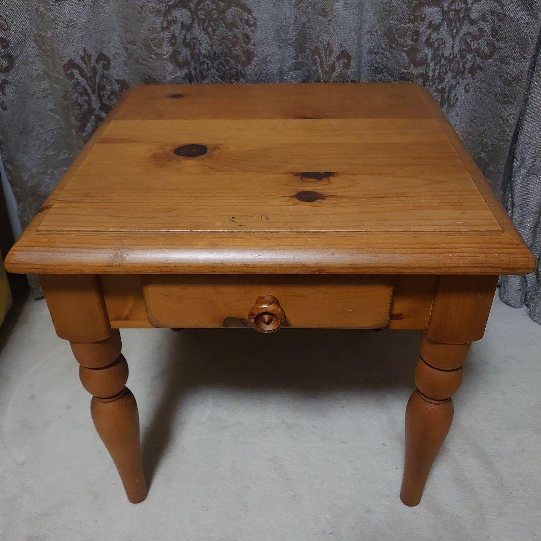 Provence 木製サイドテーブル 引き出し付き 南フランス プロバンス