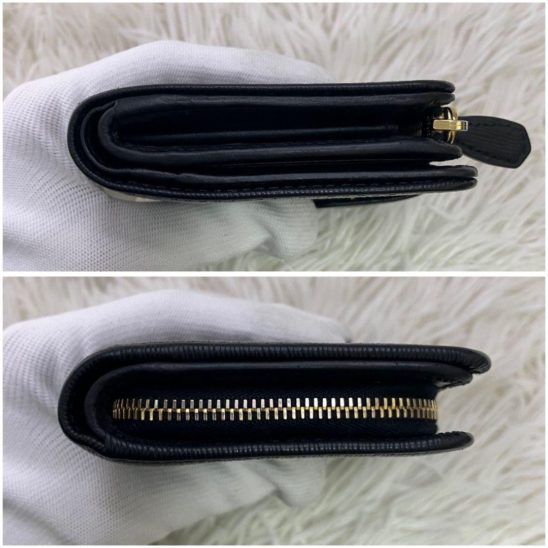 【極美品】プラダ ヴィッテロムーブ 二つ折り財布　L字ファスナー　 ブラック
