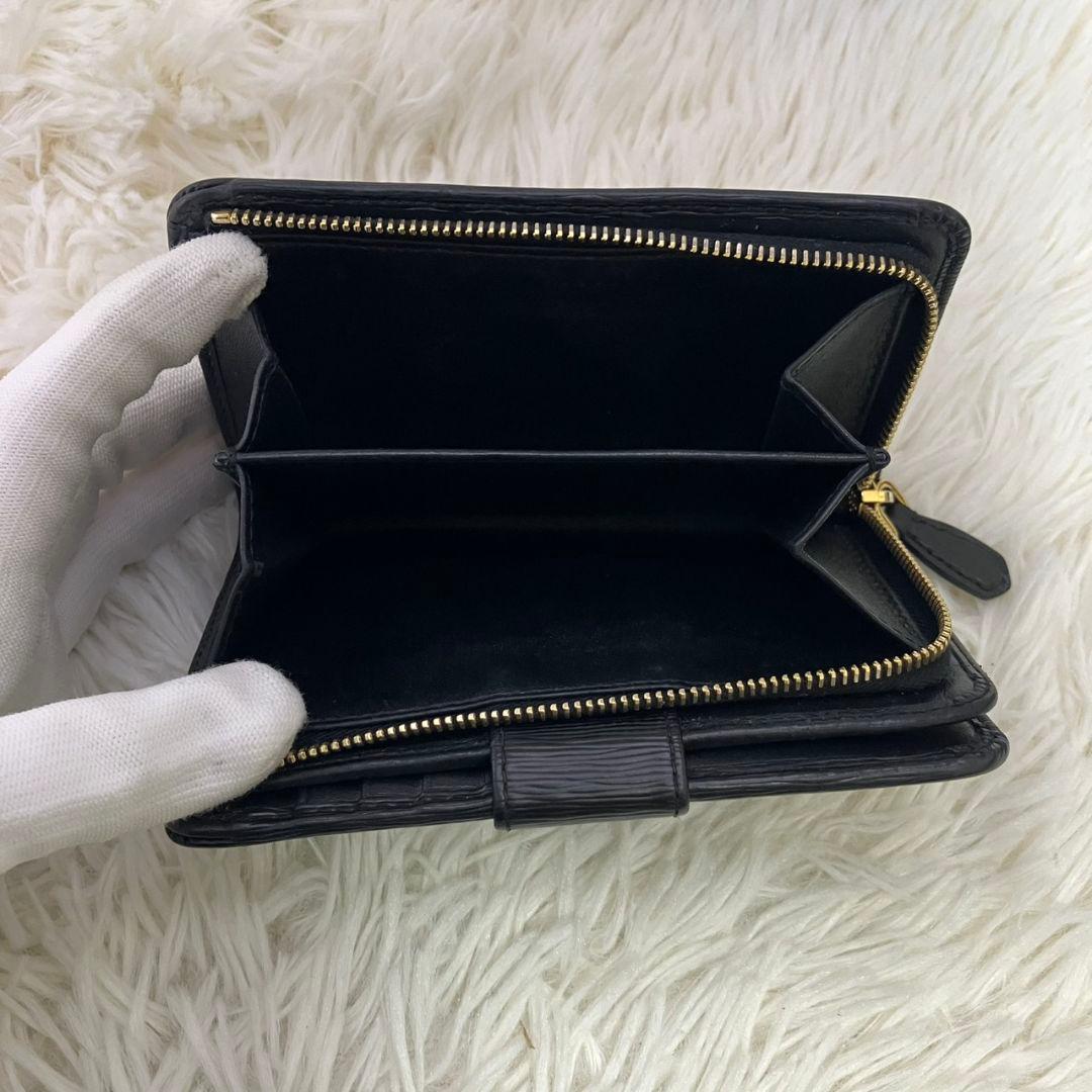 【極美品】プラダ ヴィッテロムーブ 二つ折り財布　L字ファスナー　 ブラック