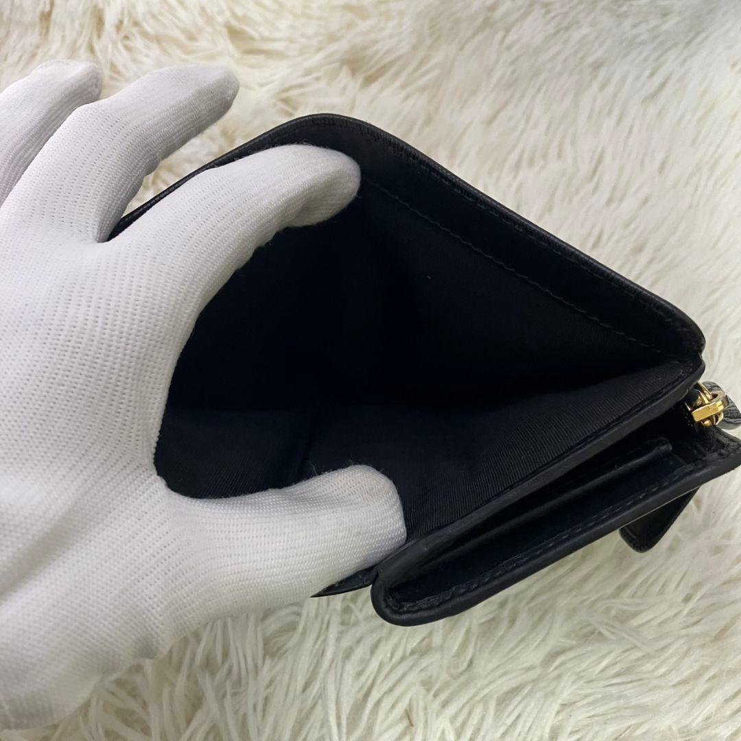 【極美品】プラダ ヴィッテロムーブ 二つ折り財布　L字ファスナー　 ブラック