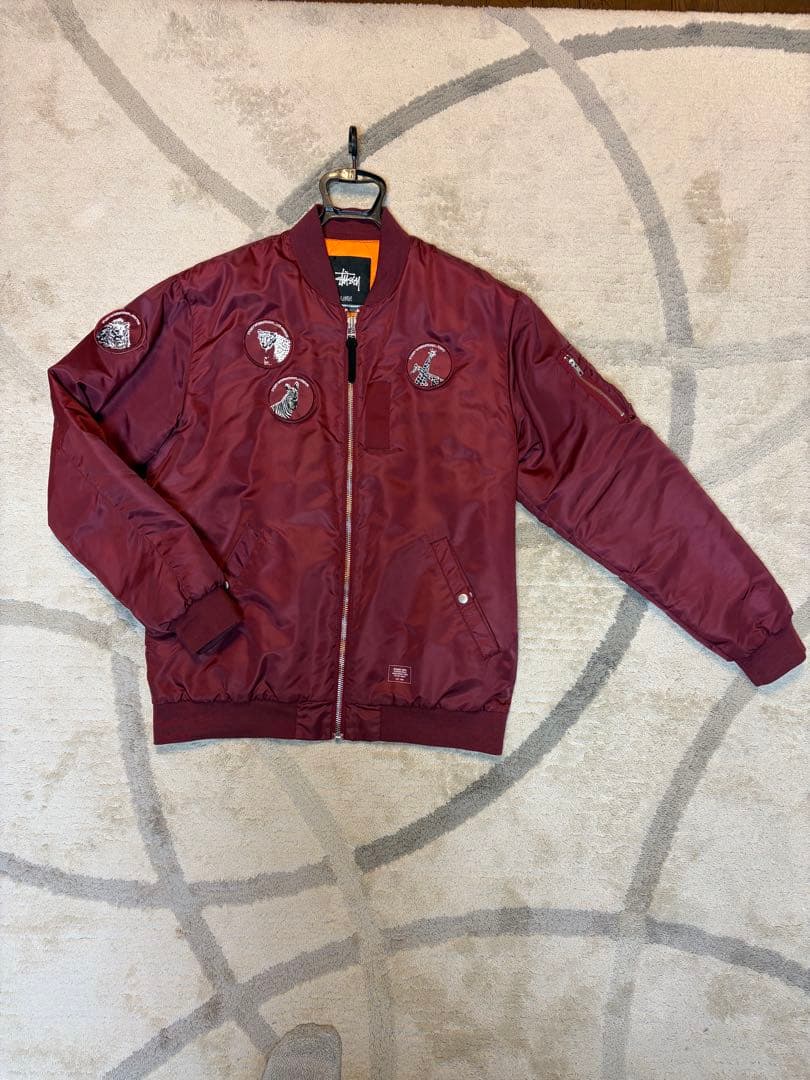 ステューシー　stussy ma-1 バーガンディ