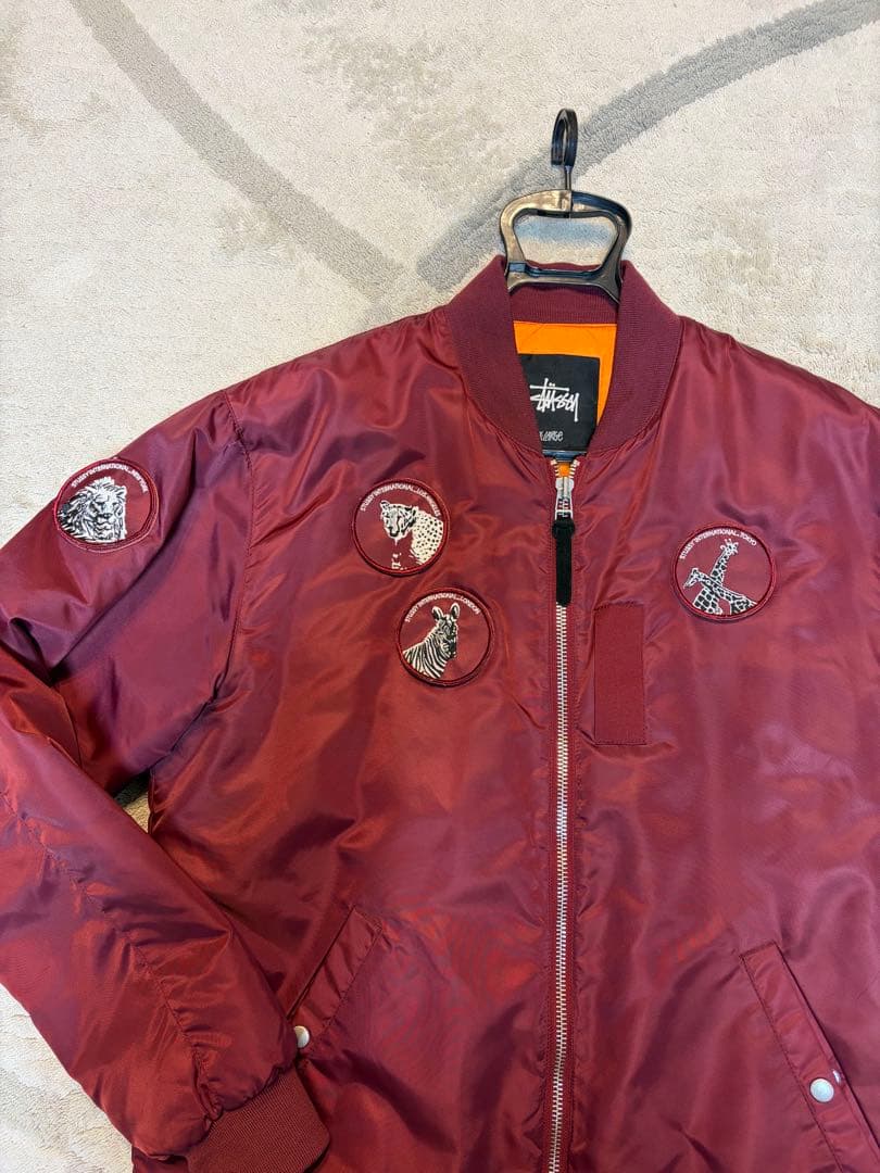 ステューシー　stussy ma-1 バーガンディ