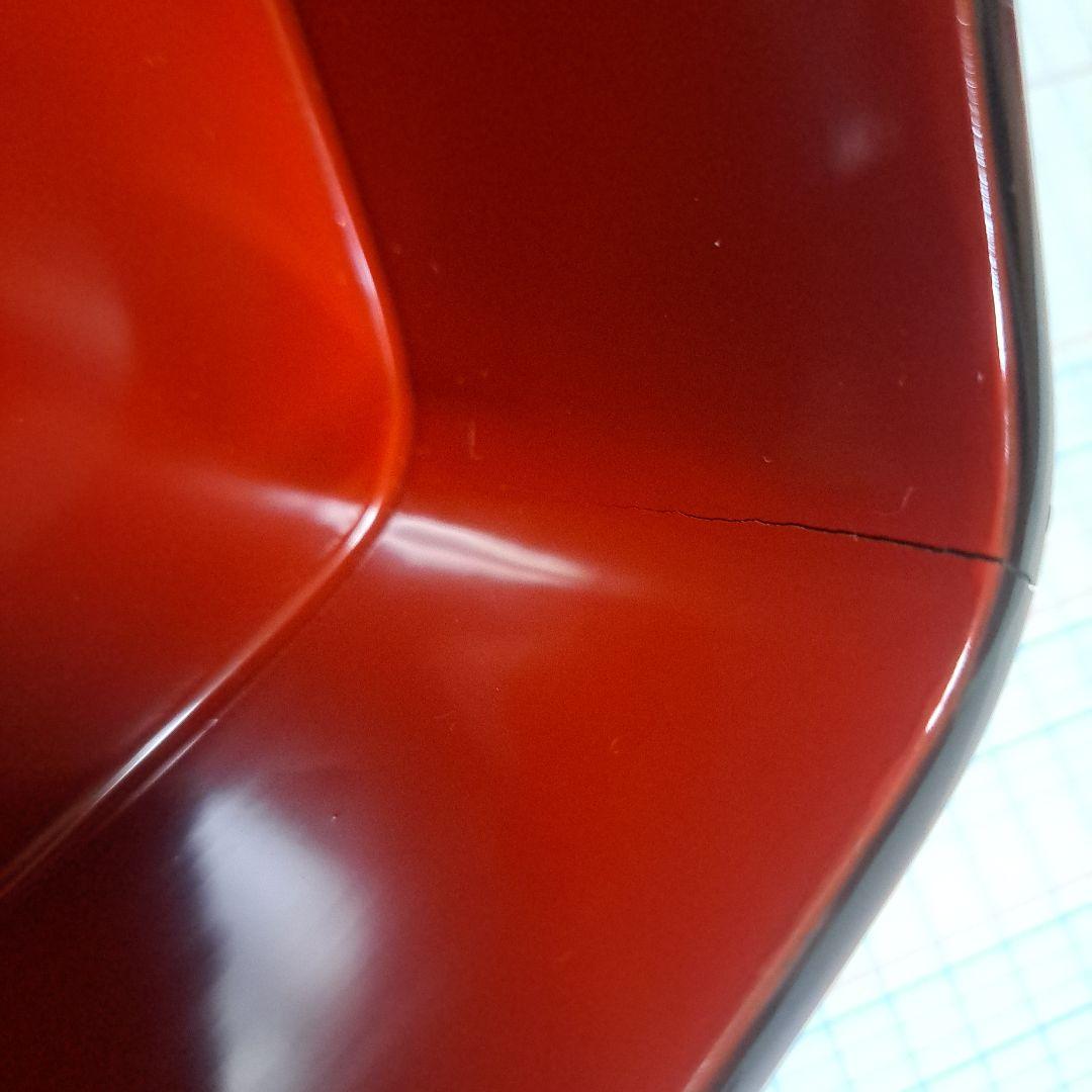 【越前河和田塗　6.5寸三段重箱】天然木製　溜塗/胴張り/隅丸　訳あり品