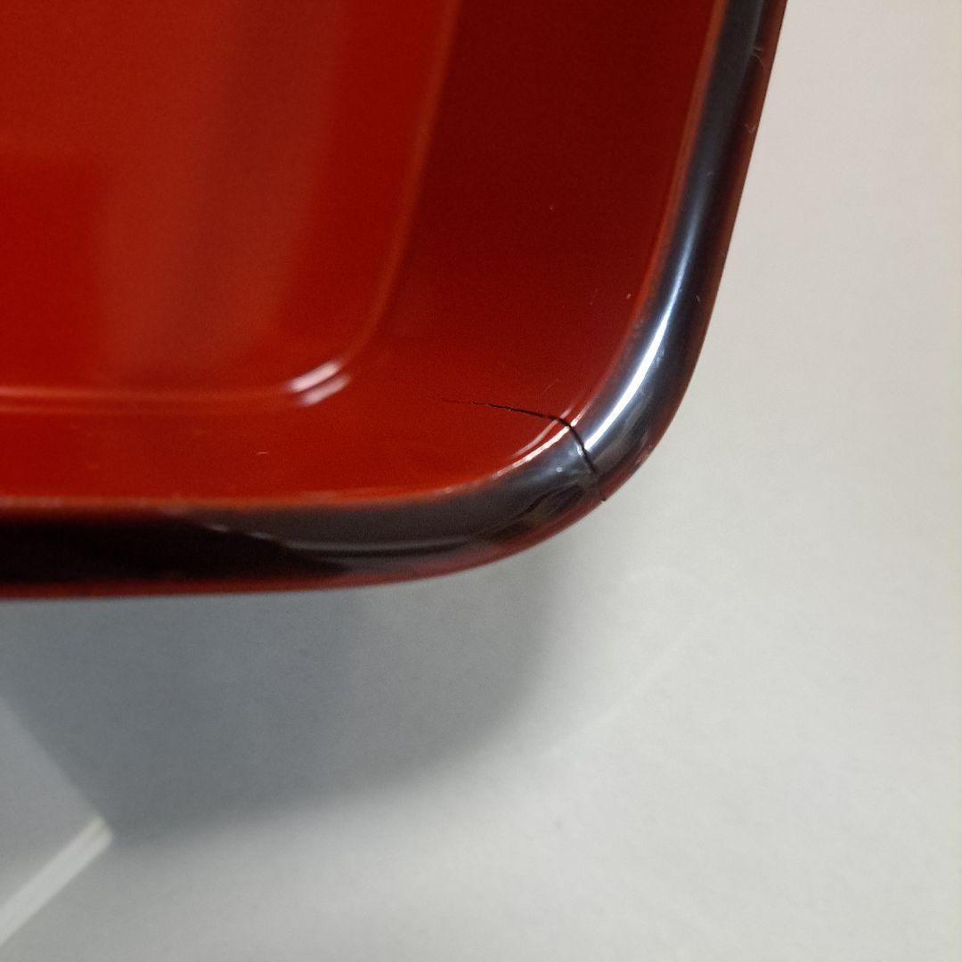 【越前河和田塗　6.5寸三段重箱】天然木製　溜塗/胴張り/隅丸　訳あり品