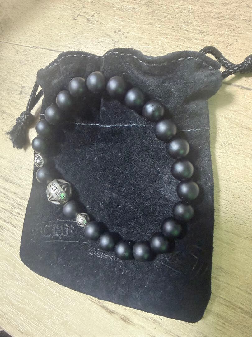 masa様 クロムハーツBEAD 8mm ビーズ ブレスレット マットオニキス