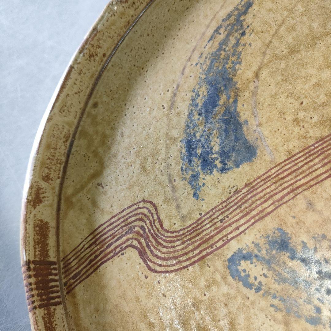 A1246-8/在銘/黄瀬戸半月膳4客/銘々皿/大皿/飾皿/盛皿/懐石道具/