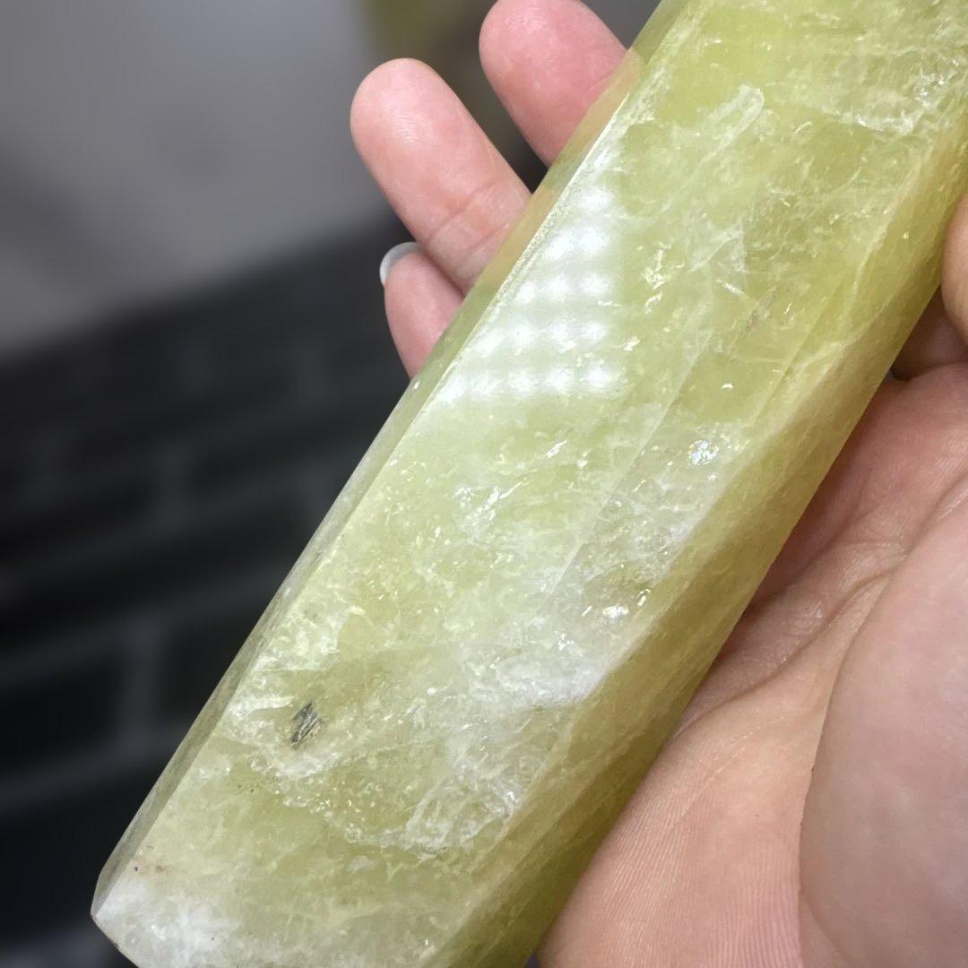 【高品質】大型 シトリンポイント 原石 台座付き 2本セット