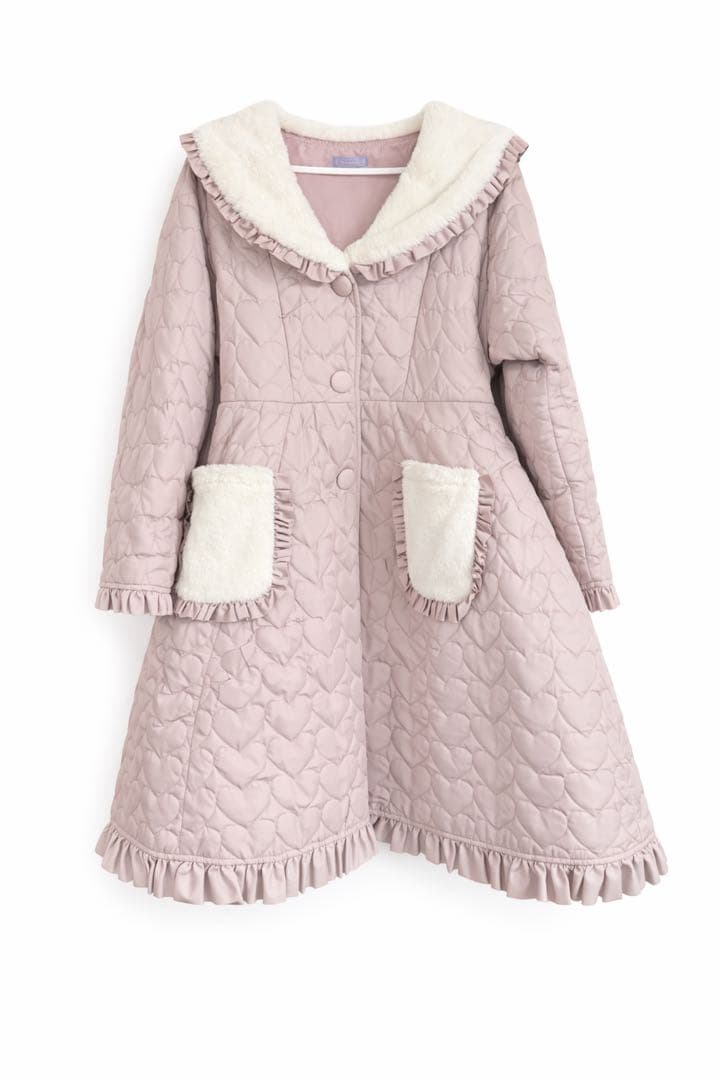 ハートキルティングコート