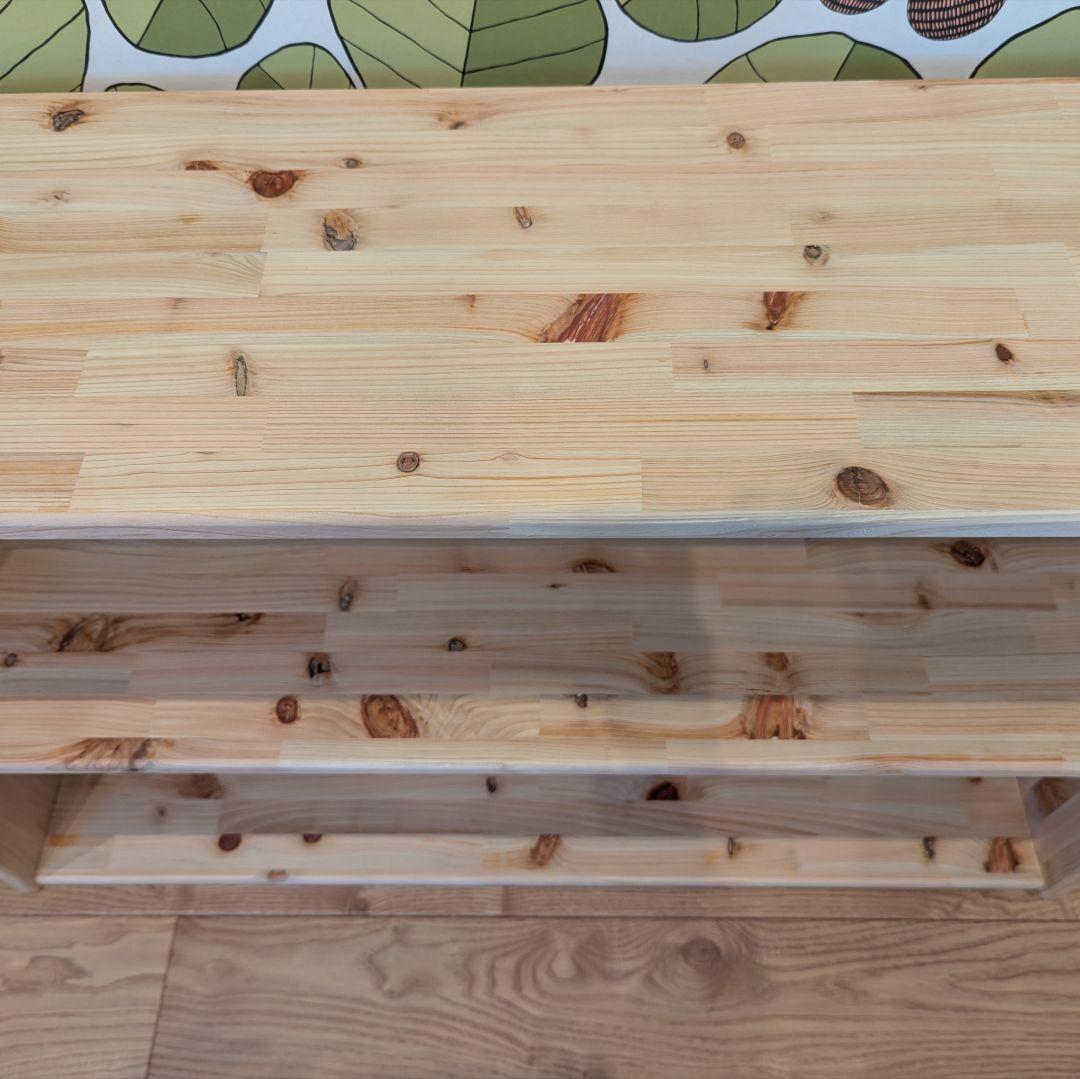 どんきちオープンシェルフ　木製棚　✨　檜　本棚　トロファスト　絵本棚