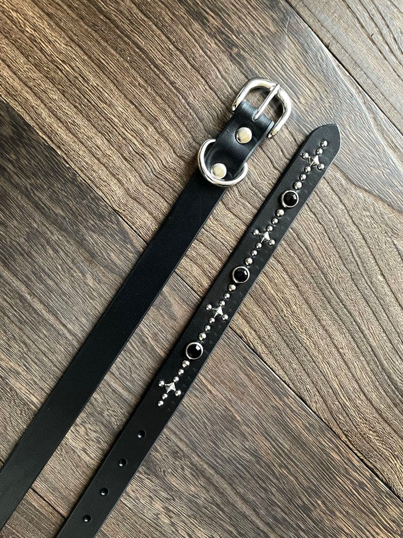 ナローロングベルト　シルバー　牛ヌメ　exca HTC CALEE