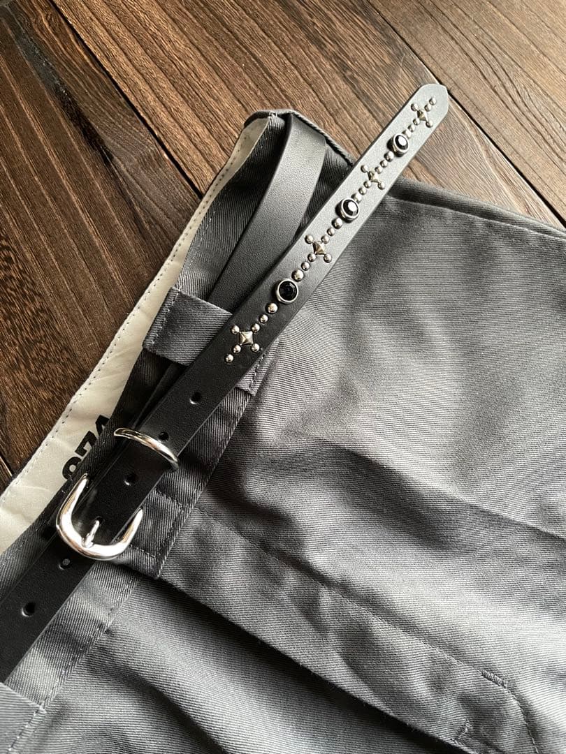 ナローロングベルト　シルバー　牛ヌメ　exca HTC CALEE