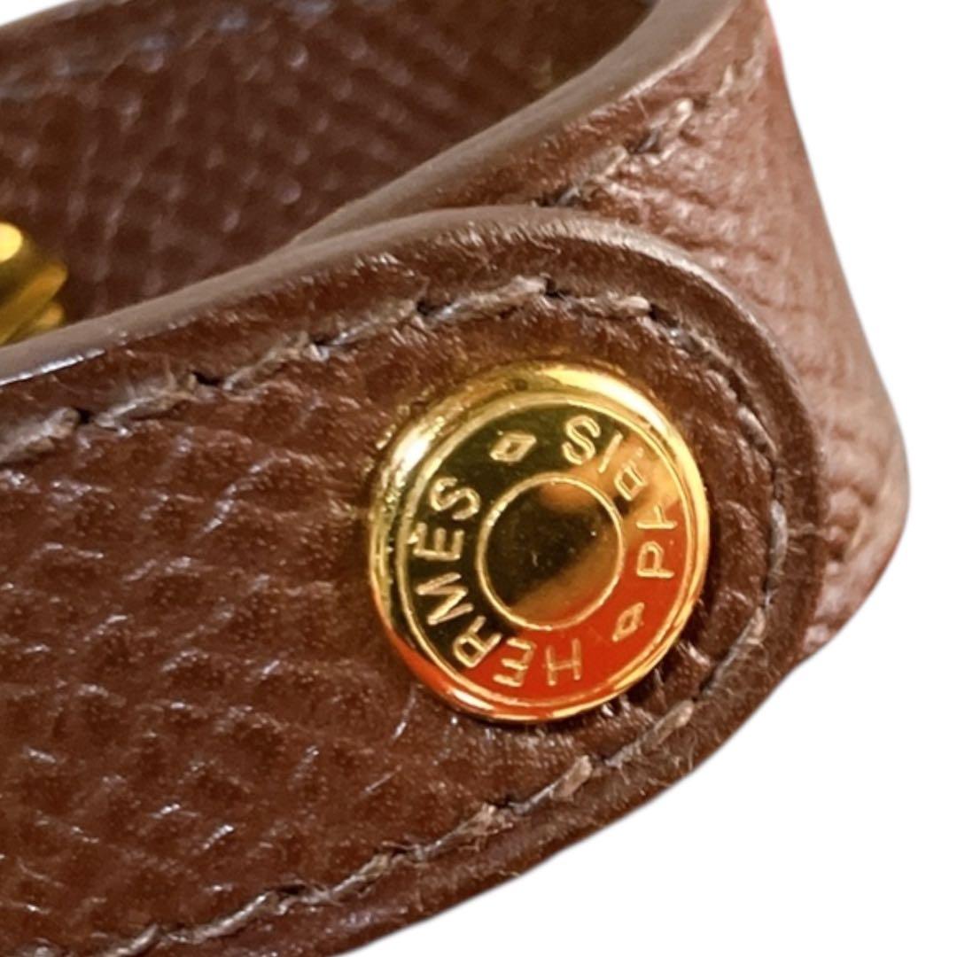 エルメス 良品 フランス製 保管袋付き レザー ゴールド金具 グローブホルダー