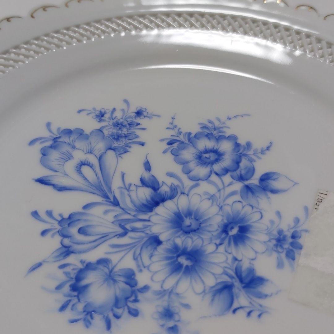 マイセンスタイル 新品 ハンドメイド 手描き 絵付け プレート 希少 激レア