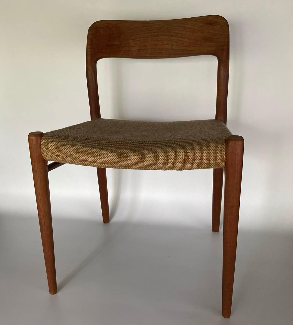 J.L. Møller No.75 ダイニングチェア チーク ファブリック