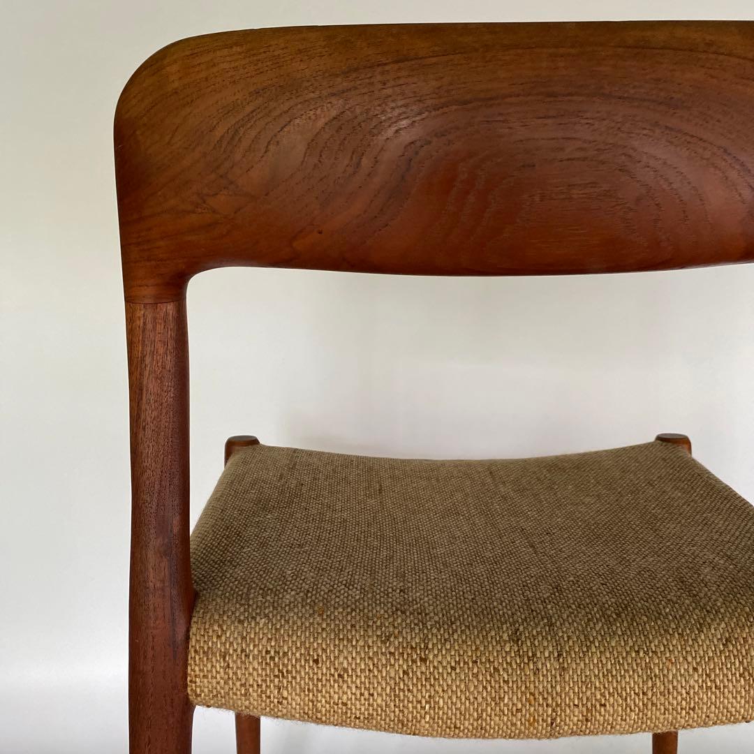 J.L. Møller No.75 ダイニングチェア チーク ファブリック