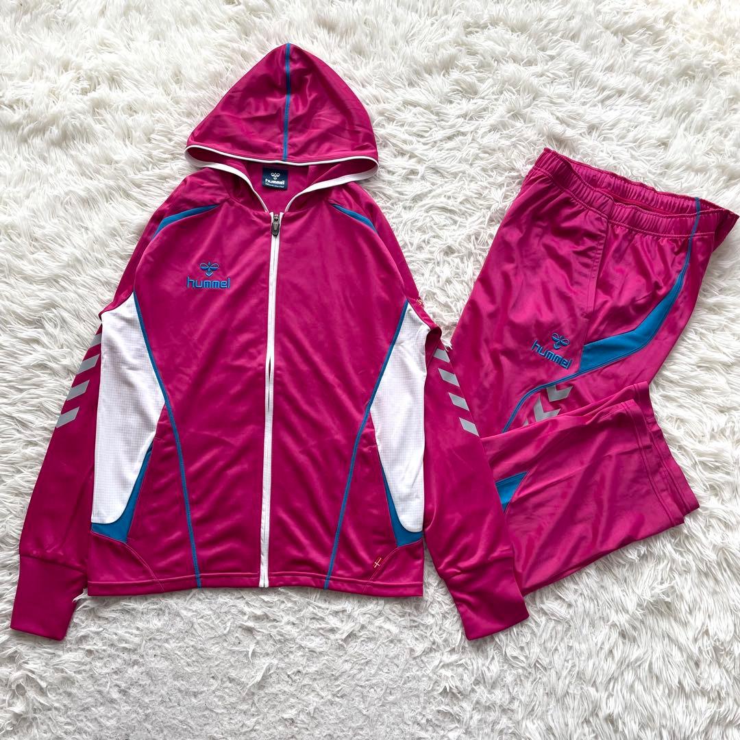 hummel 刺繍　長袖　ジャージ　上下　セットアップ　大きいサイズ