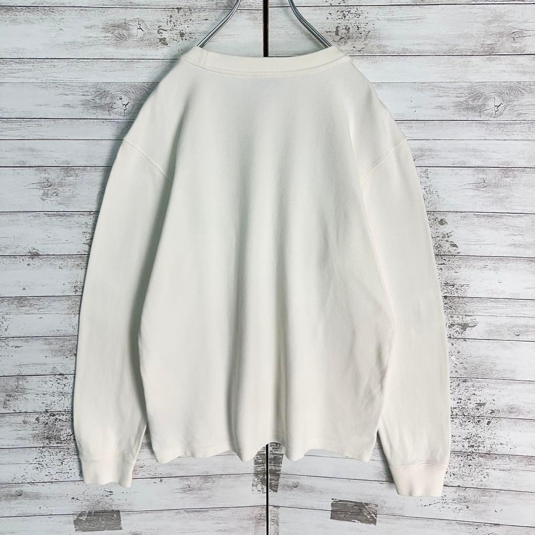 11928【美品・Lサイズ】Dior パイルロゴ　刺繍　ロングtシャツ白　コラボ