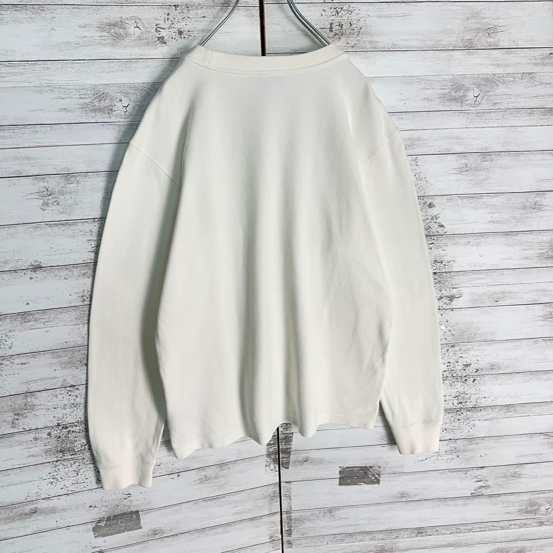 11928【美品・Lサイズ】Dior パイルロゴ　刺繍　ロングtシャツ白　コラボ