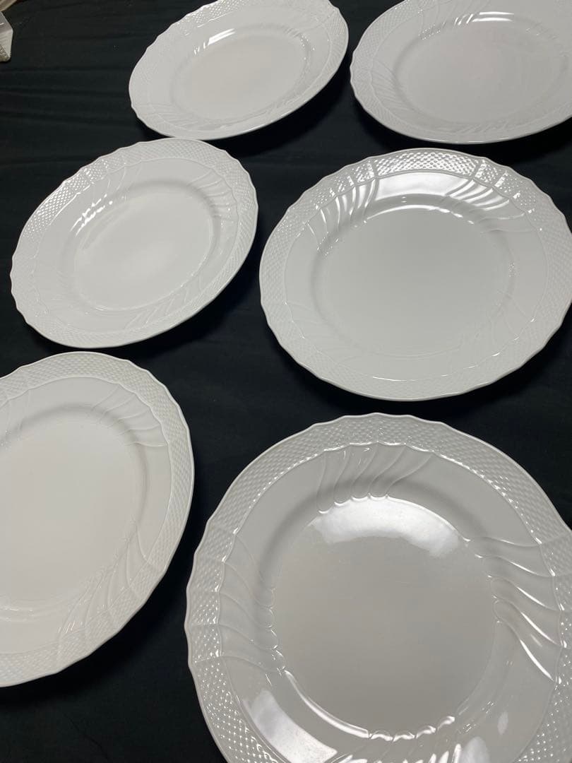 【美品】リチャードジノリ　ベッキオホワイト　ディナープレート26cm 6客セット