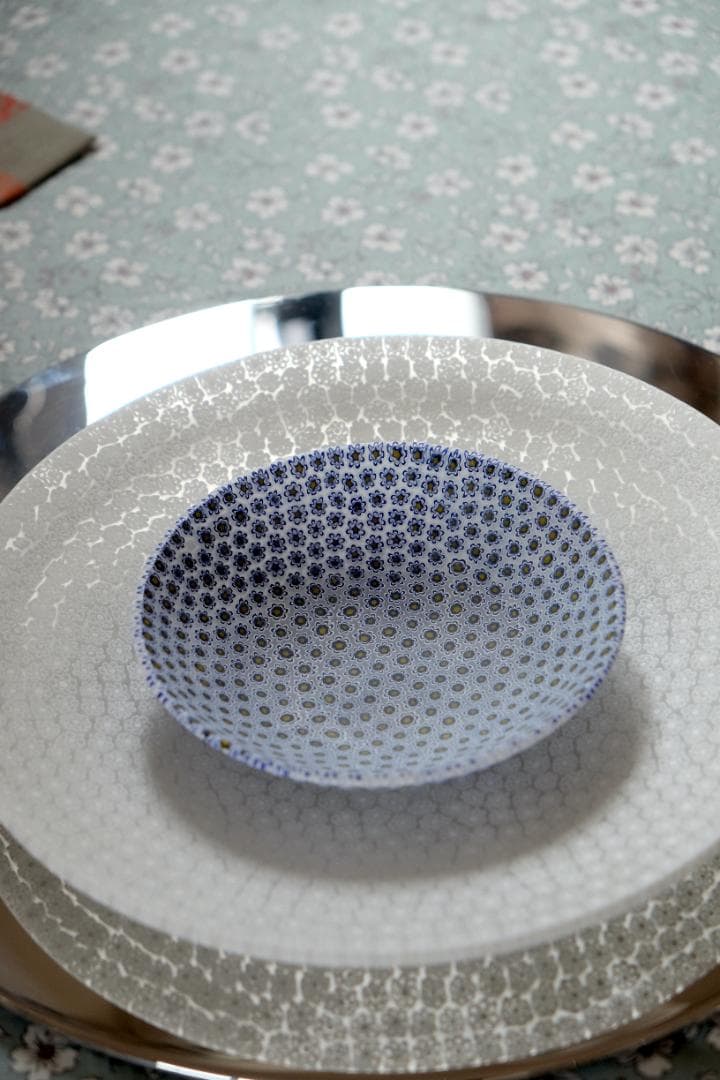 ムリーニ プレート ミルフィオリ ガラス 皿 ワイングラス 江波冨士子 田子美紀