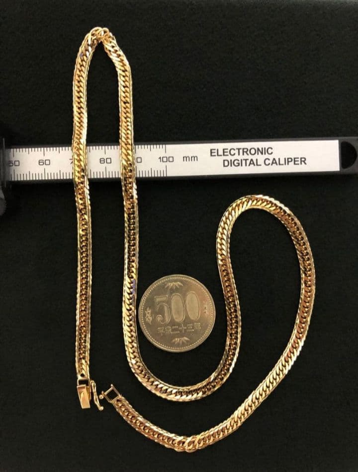 【大幅値引き中】K18喜平ネックレス　16面トリプルカット　mカット