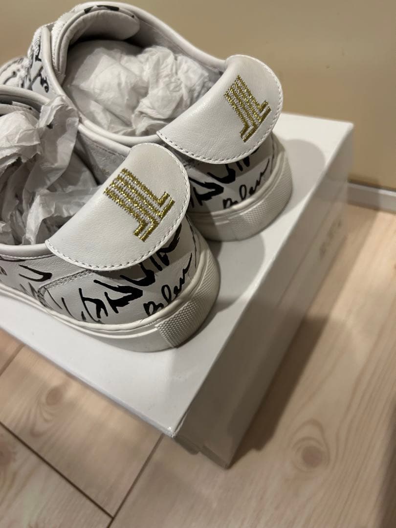 LANVIN en Bleu ランバン ロゴスニーカー 美品