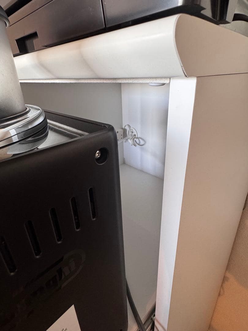 レンジ台　50cm ホワイト　鏡面仕上げ