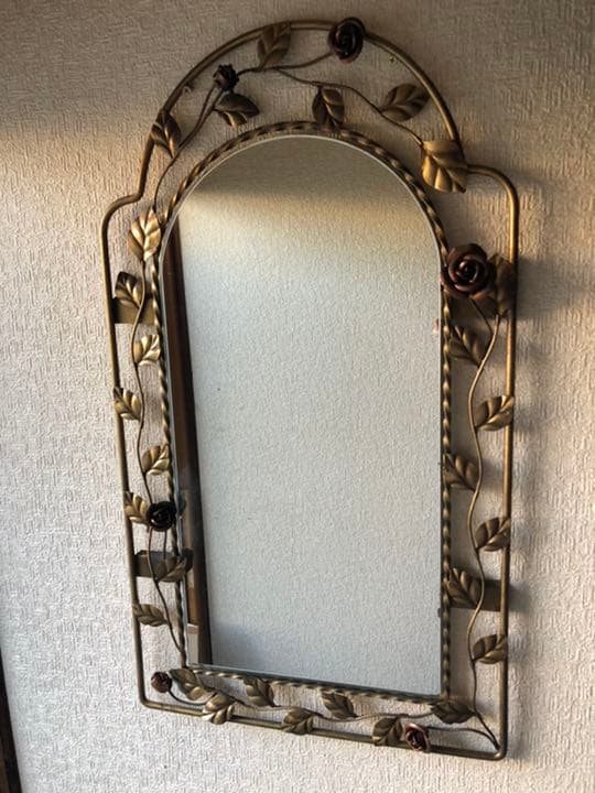 アンティーク鏡　レトロ　壁掛け　インテリア