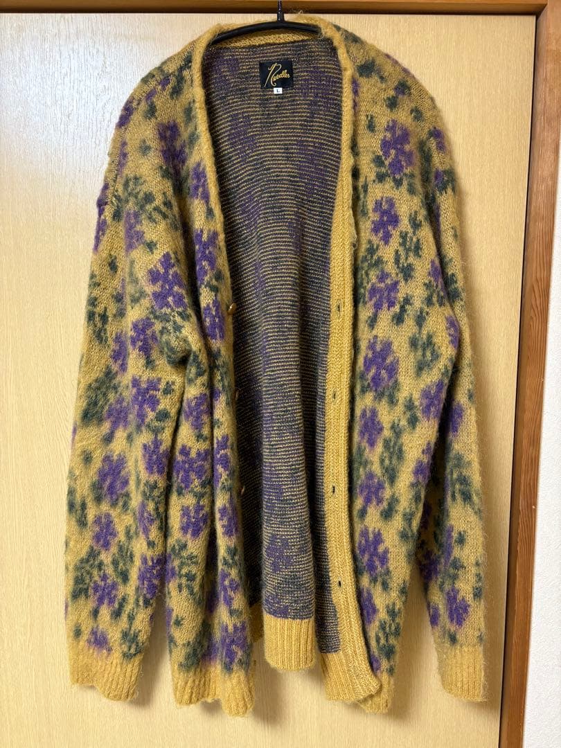 needles モヘアカーディガン　L