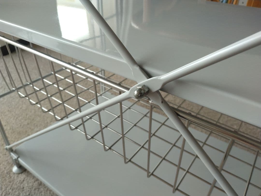 【美品】MUJI無印良品 スチールユニットシェルフ小ワイド86cmバスケット×2