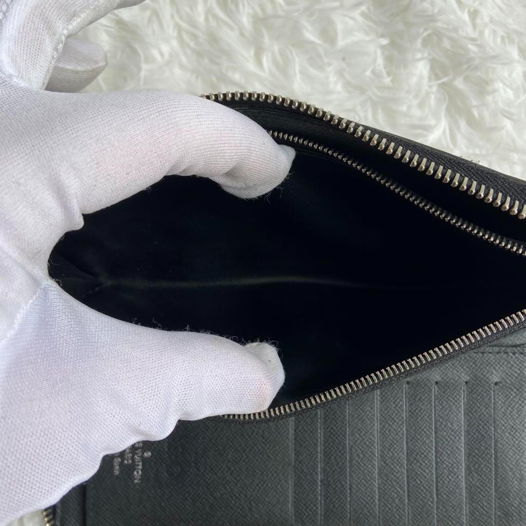 美品✨ ルイヴィトン 長財布 タイガ ジッピーウォレット ヴェルティカル 黒