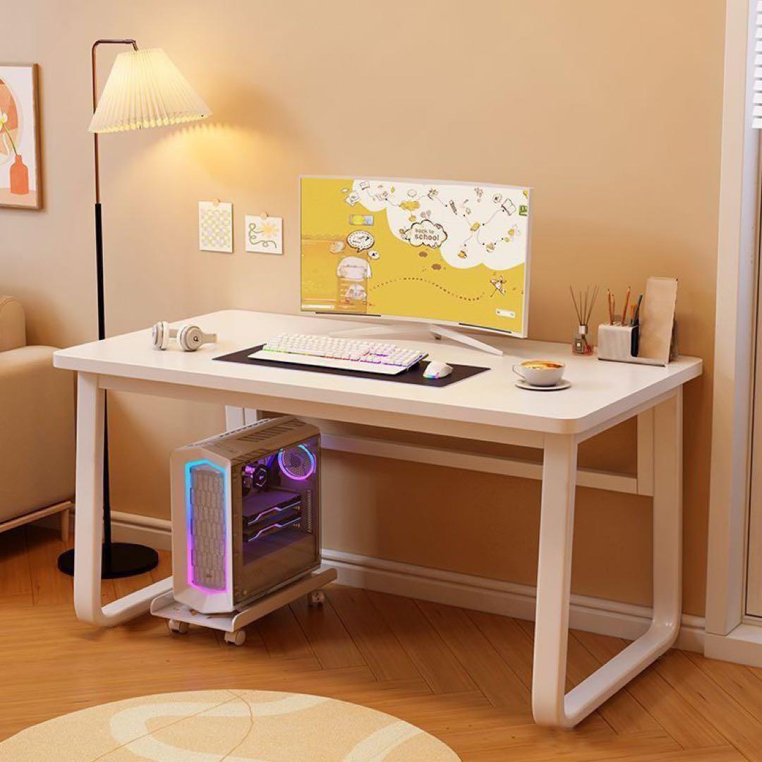 ホワイト パソコンデスク シンプルデザイン