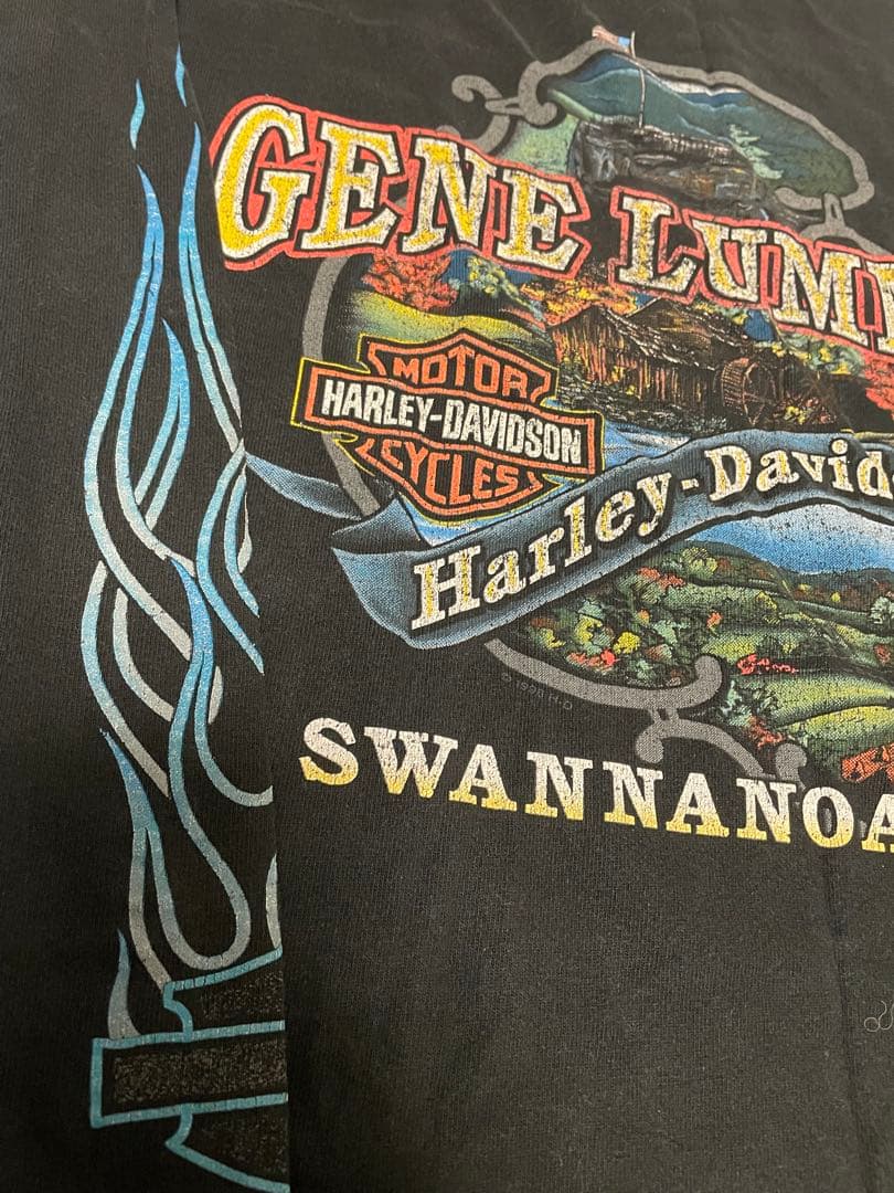 『入手困難』90s ハーレーダビッドソン ヴィンテージロングTシャツ フレイム