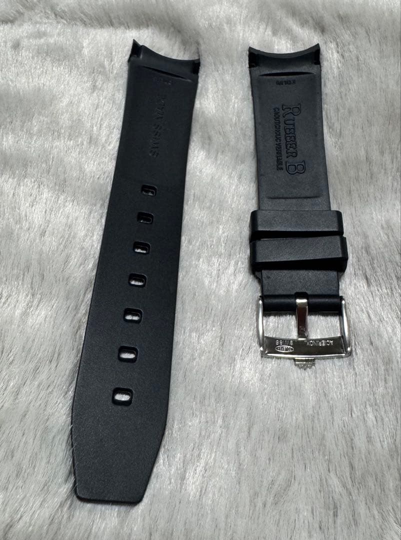 Rubber B ブラックラバーベルト ロレックススポーツモデル用　型番M103