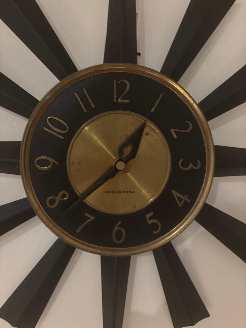 50s GENERALELECTRIC サンバーストクロック　ミッドセンチュリー