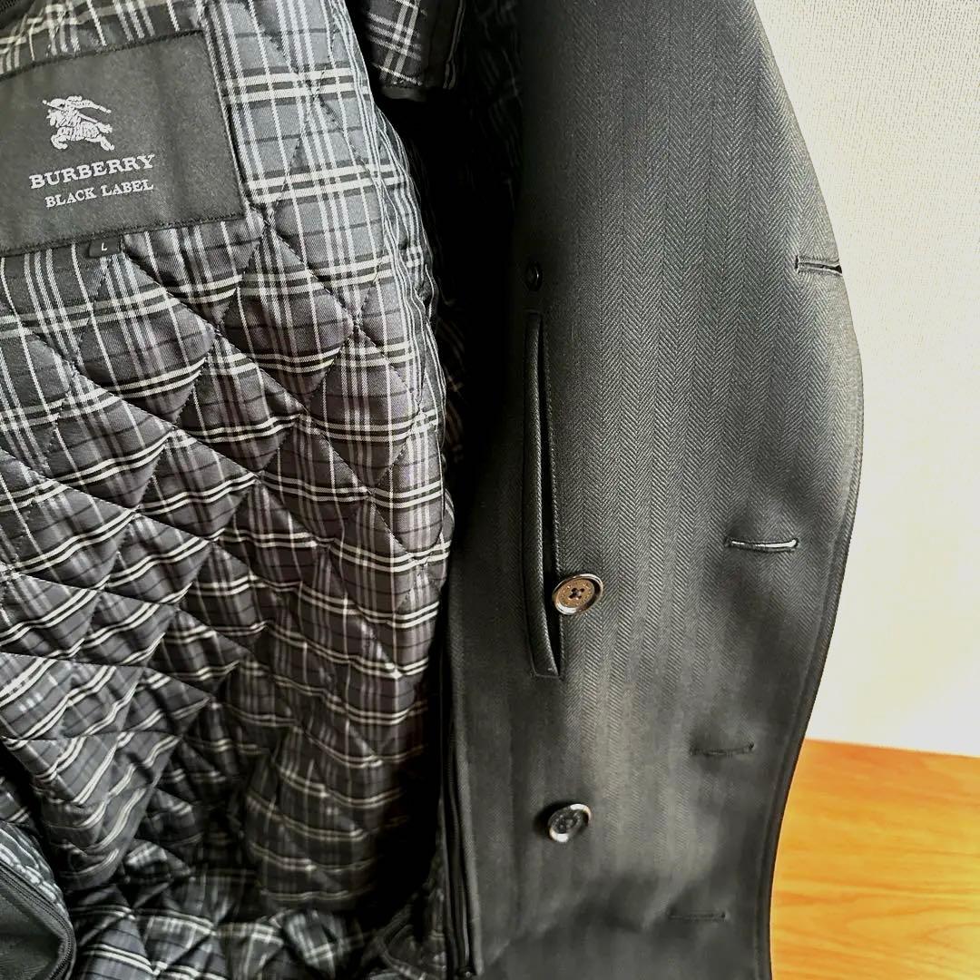 BURBERRY BLACK LABEL ミドル丈トレンチコート ヘリンボーンL