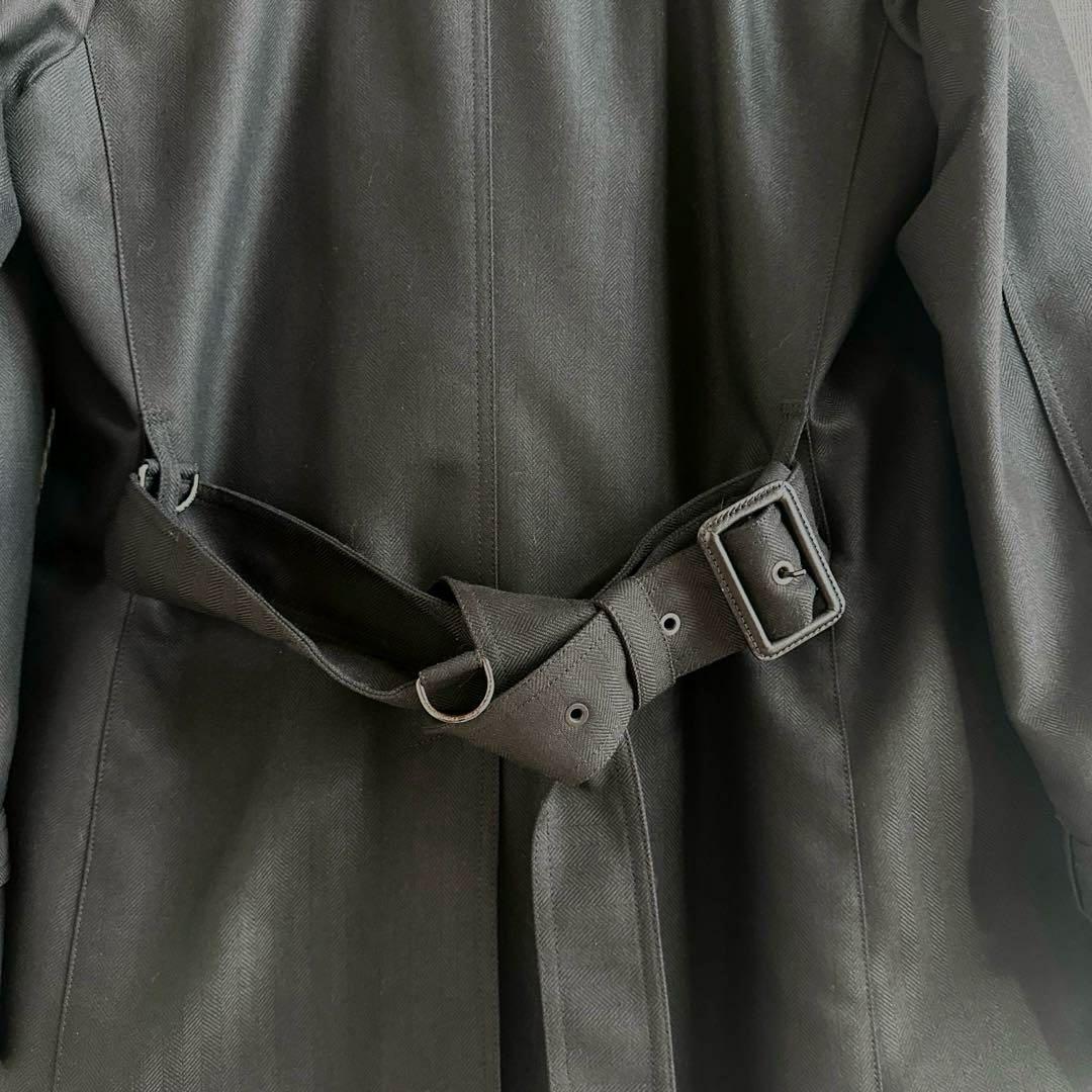 BURBERRY BLACK LABEL ミドル丈トレンチコート ヘリンボーンL