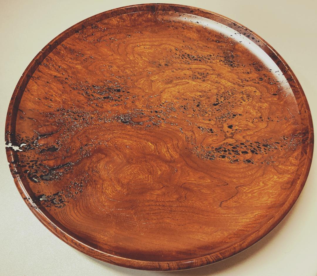 小椋榮一 天然木 菓子盆 【真作保証】